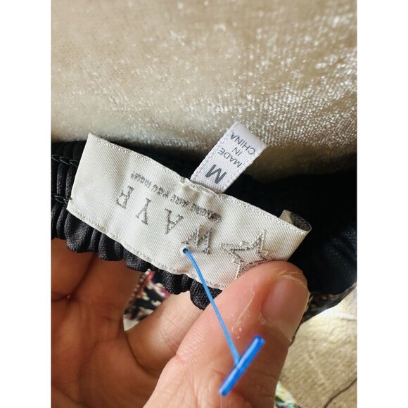 Wayf Women's Peasant Floral Maxi  Dress Garden Seaside Medallion Black Size M - Picture 5 of 5